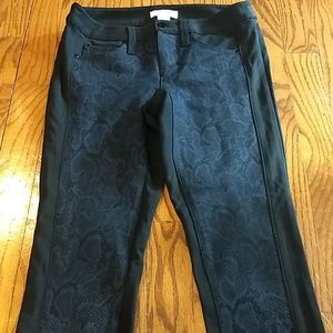 Cache Dark blue snakeskin print leggings
